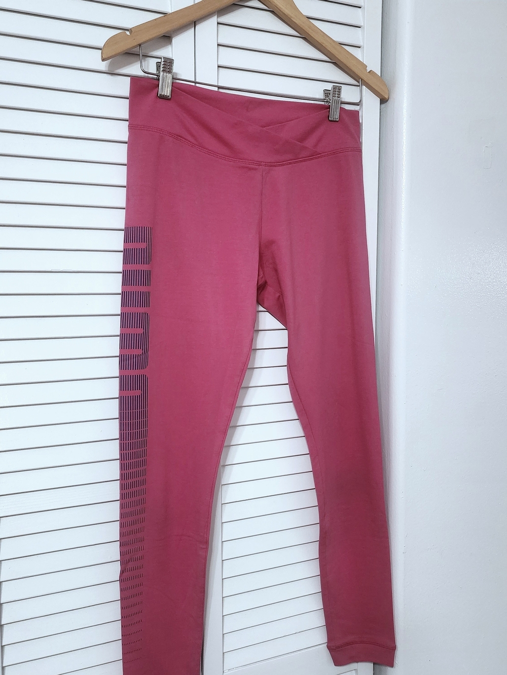 Puma Bright Pink Women's Active Leggings with Side Stripe